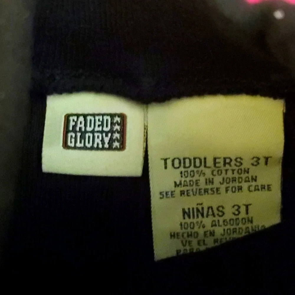 Faded Glory Black Turtleneck with‎ Baby GAP Pink Polka Dot Skirt Outfit Size 3T